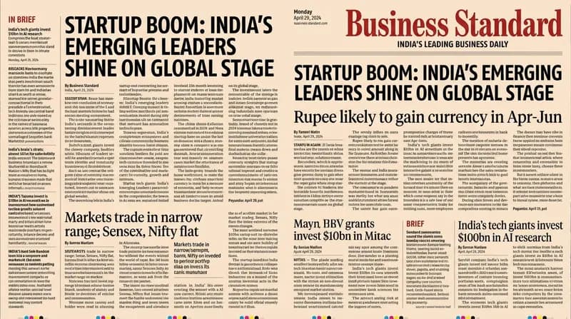 Business Standard National Newspaper Feature